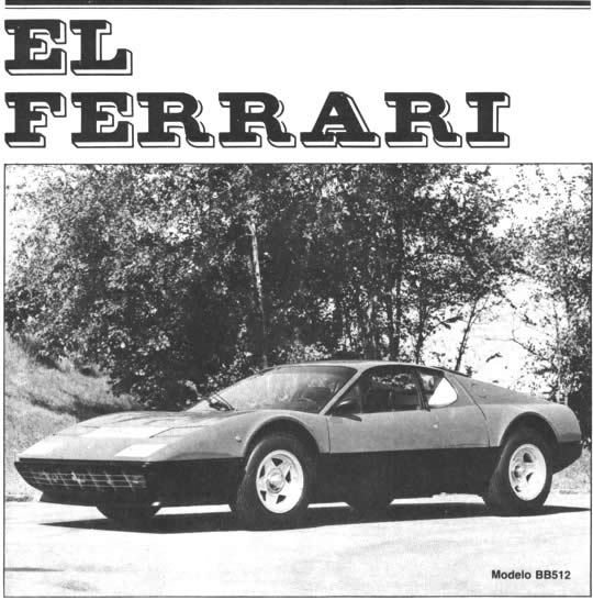 EL FERRARI - Modelo BB512