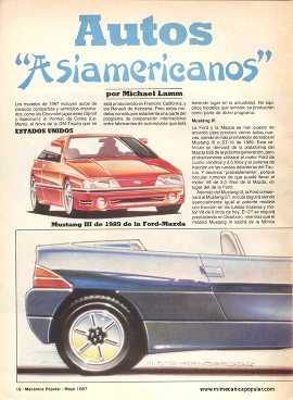 Autos Asiamericanos - Mayo 1987