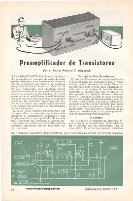 Preamplificador de Transistores - Marzo 1957