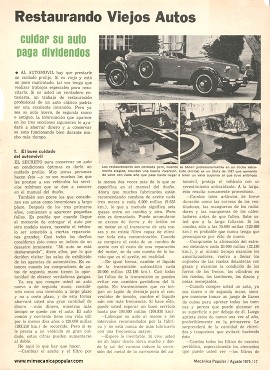 Restaurando Viejos Autos - Agosto 1975