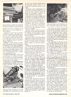 Aprenda a afinar el encendido de su motor - Mayo 1972