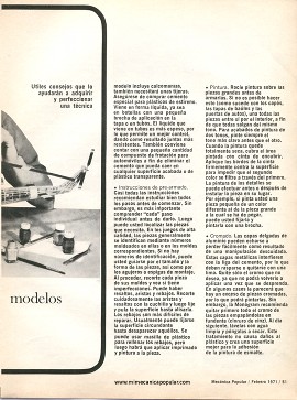 Manera de construir modelos como un profesional - Febrero 1971
