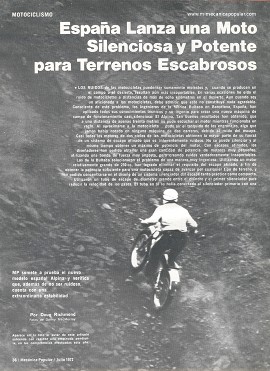 Motocicleta Bultaco Alpina - Julio 1972