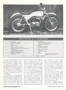 Motocicleta Bultaco Alpina - Julio 1972