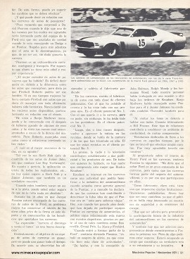 La pista de carreras sigue siendo el lugar ideal para probar un auto - Noviembre 1971