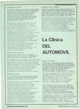 Cl&iacute;nica del Autom&oacute;vil - Enero 1974