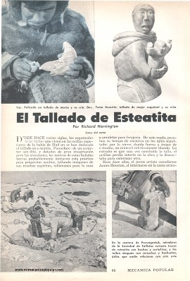 El Tallado de Esteatita - Noviembre 1960