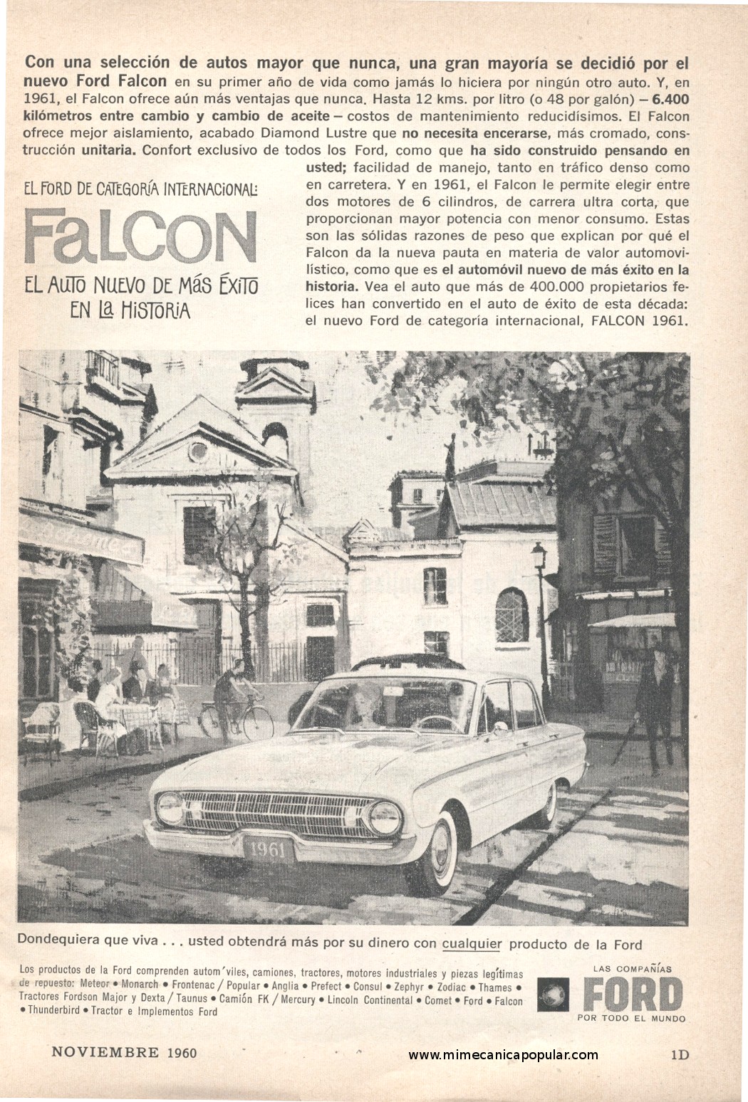 Publicidad - Ford Falcon 1961 - Noviembre 1960