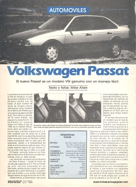 Volkswagen Passat - Enero 1989