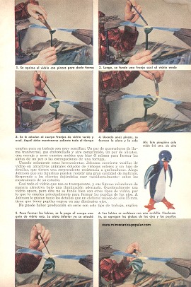 El Difícil Arte de Crear Figurinas de Cristal - Julio 1957