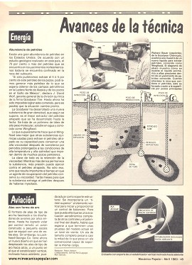Avances... ...de la técnica - Abril 1983