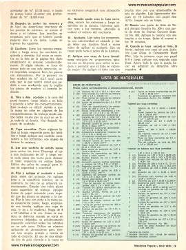 Construya su Escritorio de Tapa Corrediza - Abril 1976