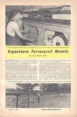 Gigantesco ferrocarril Modelo -Abril 1956