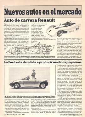 Nuevos autos - Abril 1984