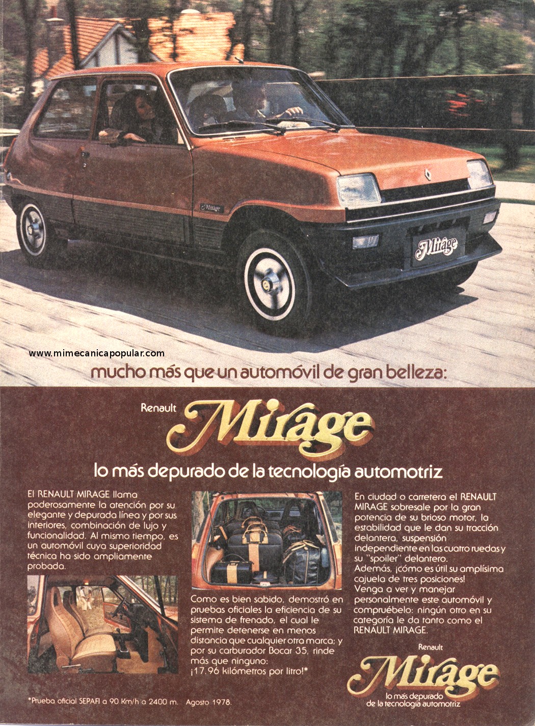 Publicidad - Renault Mirage - Octubre 1979