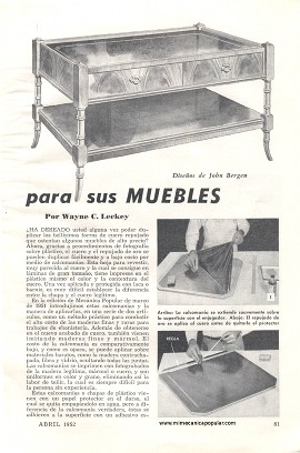 Tablero de cuero para sus muebles - Abril 1952