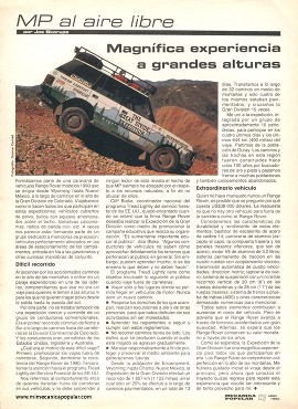 MP al aire libre: Range Rover - Abril 1990