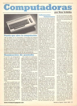 Computadoras - Enero 1987
