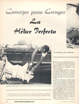 Consejos para escoger la hélice perfecta - Junio 1965