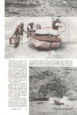 Navegando por el Gran Cañón en un Bote a Motor - Junio 1950