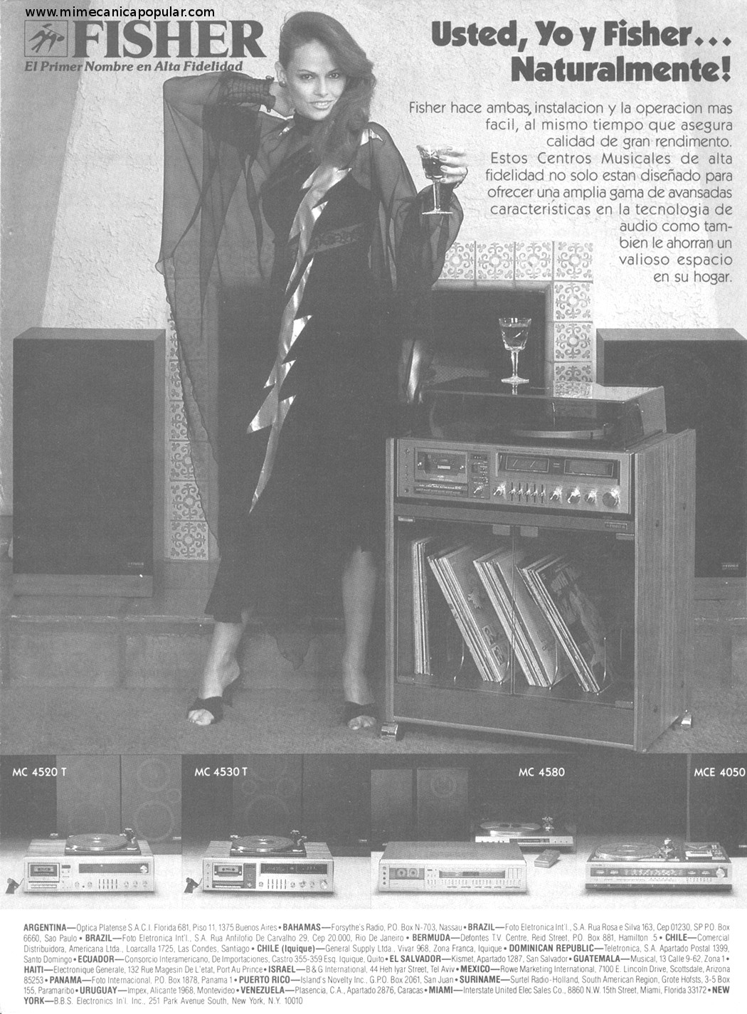 Publicidad - Centros Musicales Fisher - Noviembre 1980