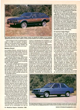 AMC modelos 1986 - Diciembre 1985
