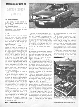 MP prueba el Datsun 200SX y el 810 - Septiembre 1977