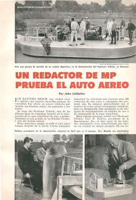 Un redactor de MP prueba el auto aéreo - Agosto 1960