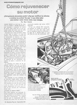 Cómo rejuvenecer su motor - Septiembre 1977