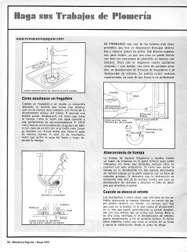 Haga sus Trabajos de Plomería - Mayo 1973