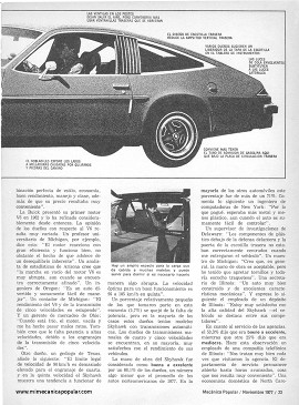 Informe de los dueños: Buick Skyhawk - Noviembre 1977
