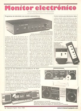 Monitor electrónico - Enero 1986