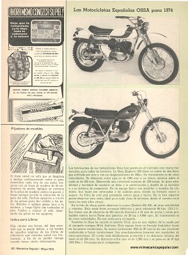Las Motocicletas Españolas OSSA para 1974 -Mayo 1974