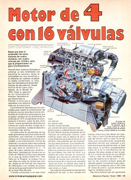 Motor de 4 con 16 válvulas -Enero 1985