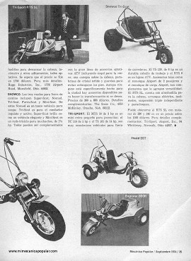 Triciclos Motorizados para la Ciudad - Septiembre 1974