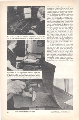 La Impresión Braille Para Ciegos - Julio 1955