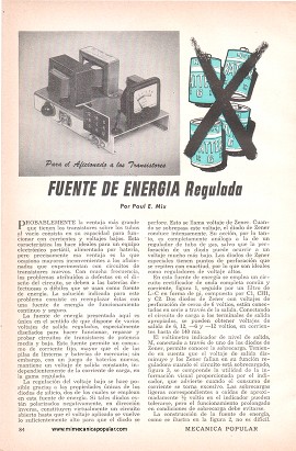 Fuente de Energía Regulada - Noviembre 1959