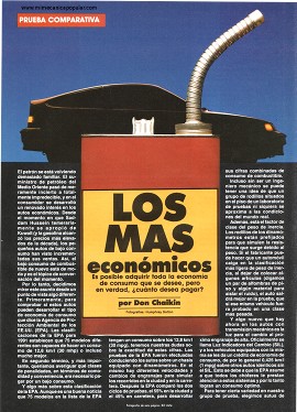 Prueba comparativa: Los autos de menor consumo de combustible - Mayo 1991