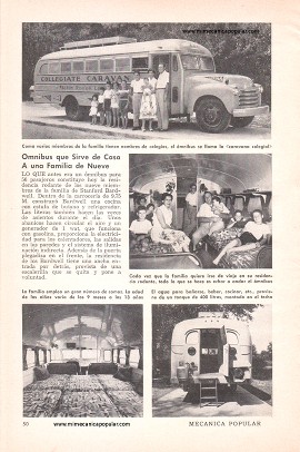 Ómnibus que sirve de casa a una familia de nueve - Junio 1954
