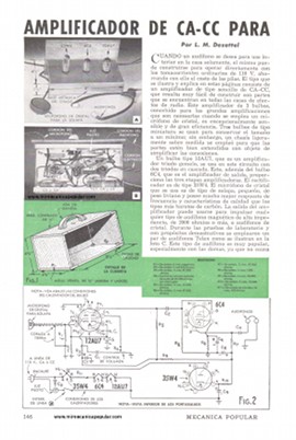 Amplificador de CA-CC para personas que no oyen bien - Enero 1950
