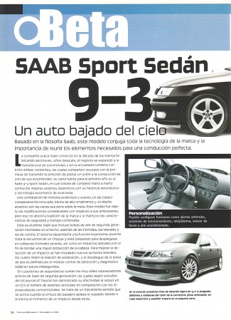 SAAB Sport Sedán 9-3 - Diciembre 2003
