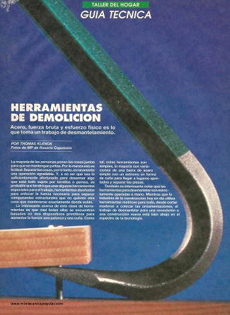 Herramientas de Demolición - Abril 1994