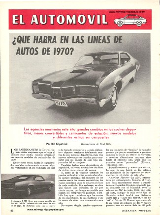 ¿Qué habrá en las líneas de autos de 1970? - Septiembre 1969