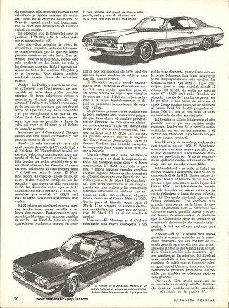¿Qué habrá en las líneas de autos de 1970? - Septiembre 1969
