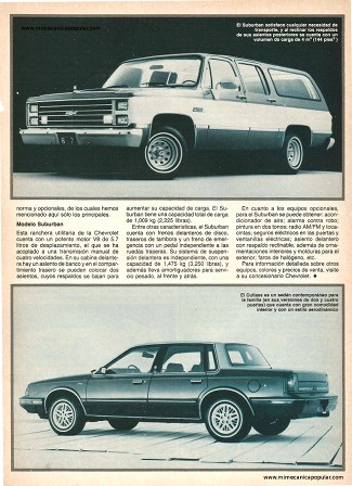 Nuevos modelos Chevrolet de 1987 - Marzo 1987