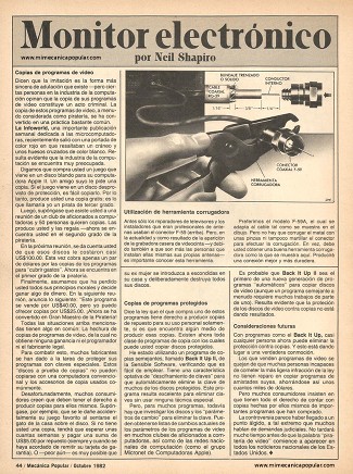 Monitor electrónico - Octubre 1982