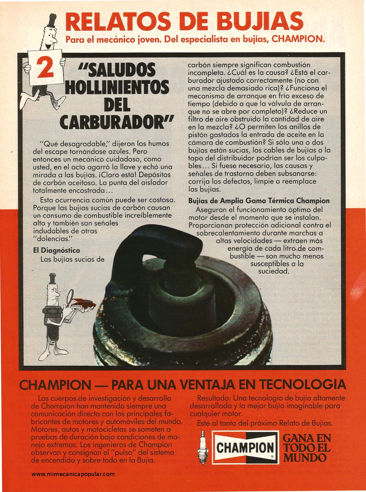 Publicidad - Bujías Champion - Octubre 1982