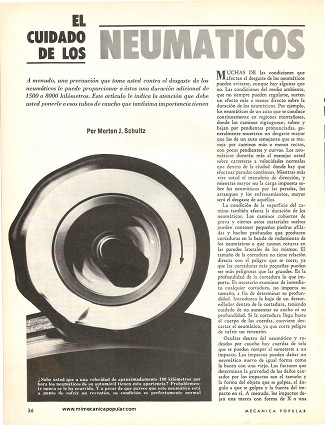 El cuidado de los neumáticos - Noviembre 1962