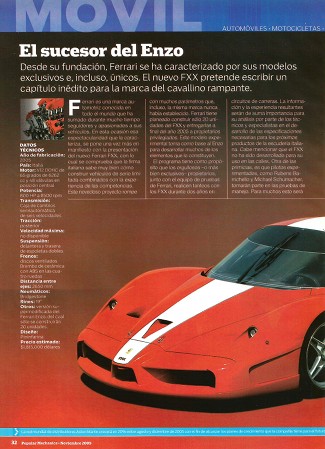 Ferrari FXX - Noviembre 2005