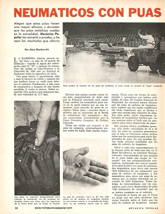 Neumáticos con Púas de Cerámica - Febrero 1967